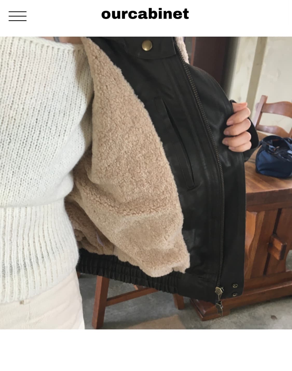 아워캐비넷 레더 자켓 상품이미지2