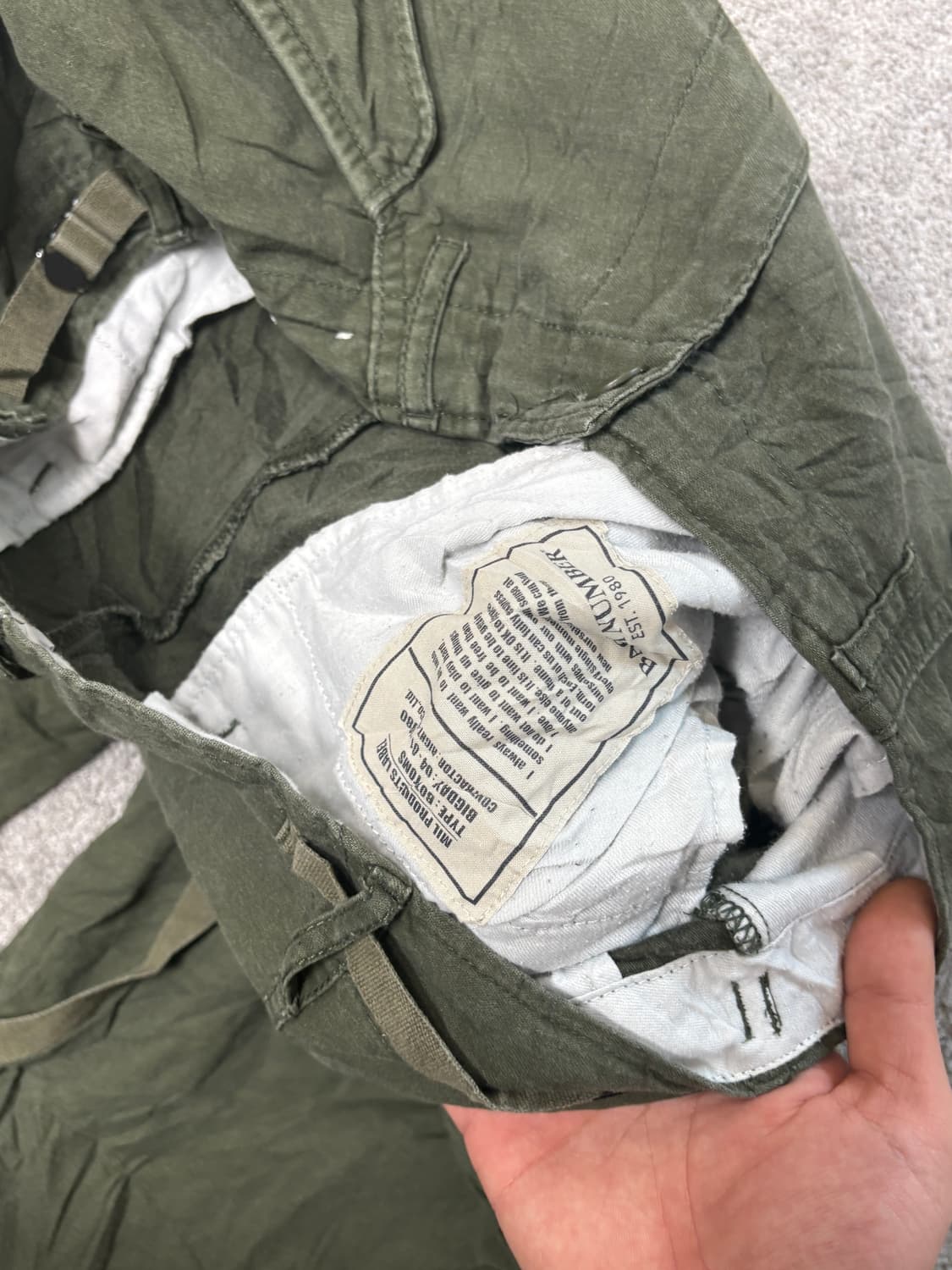 Back number world cargo 밀리터리 카고팬츠 상품이미지4