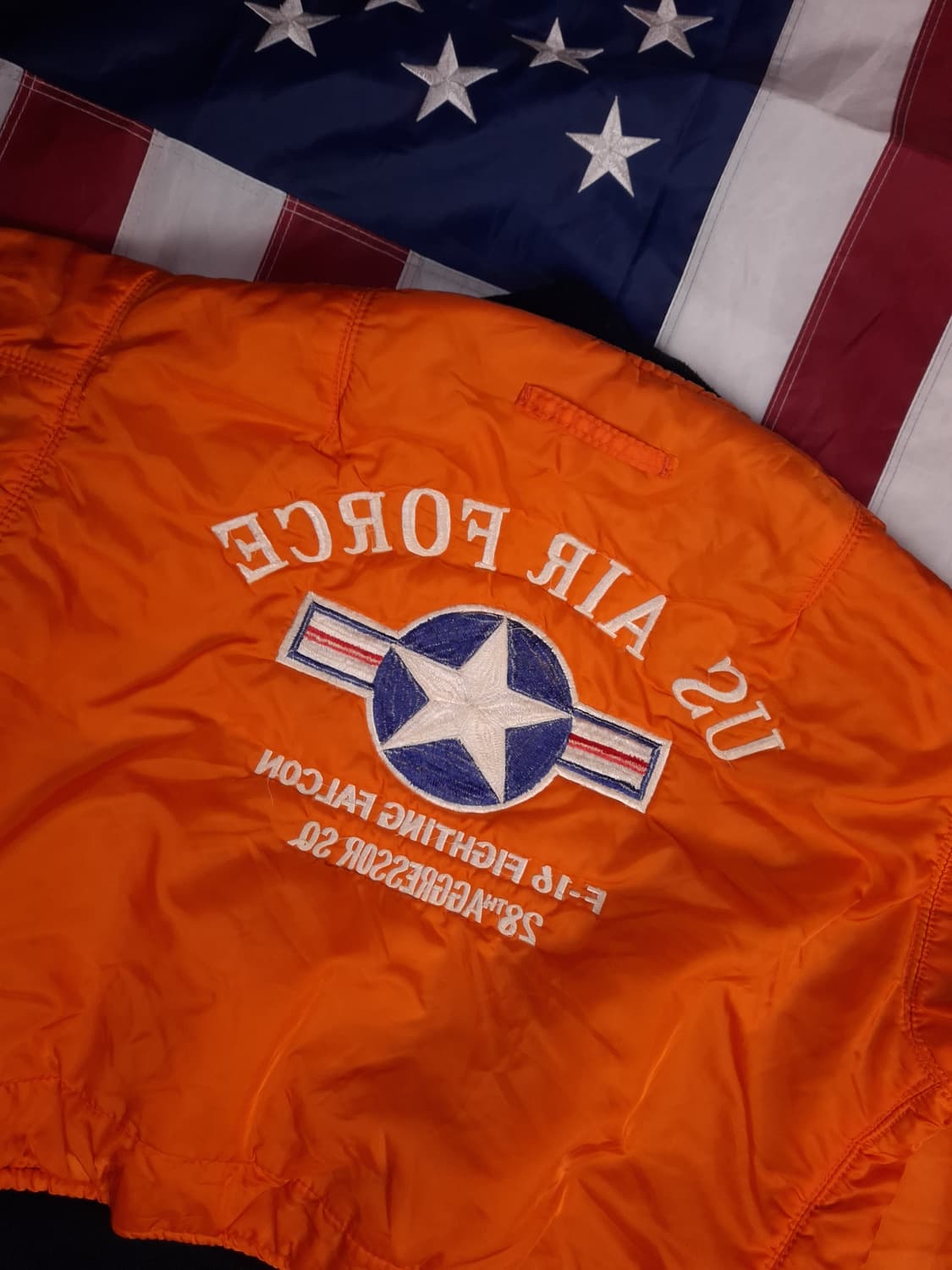 오리지날 미국제조 알파사 민수용 미공군 MA-1 항공점퍼 상품이미지9