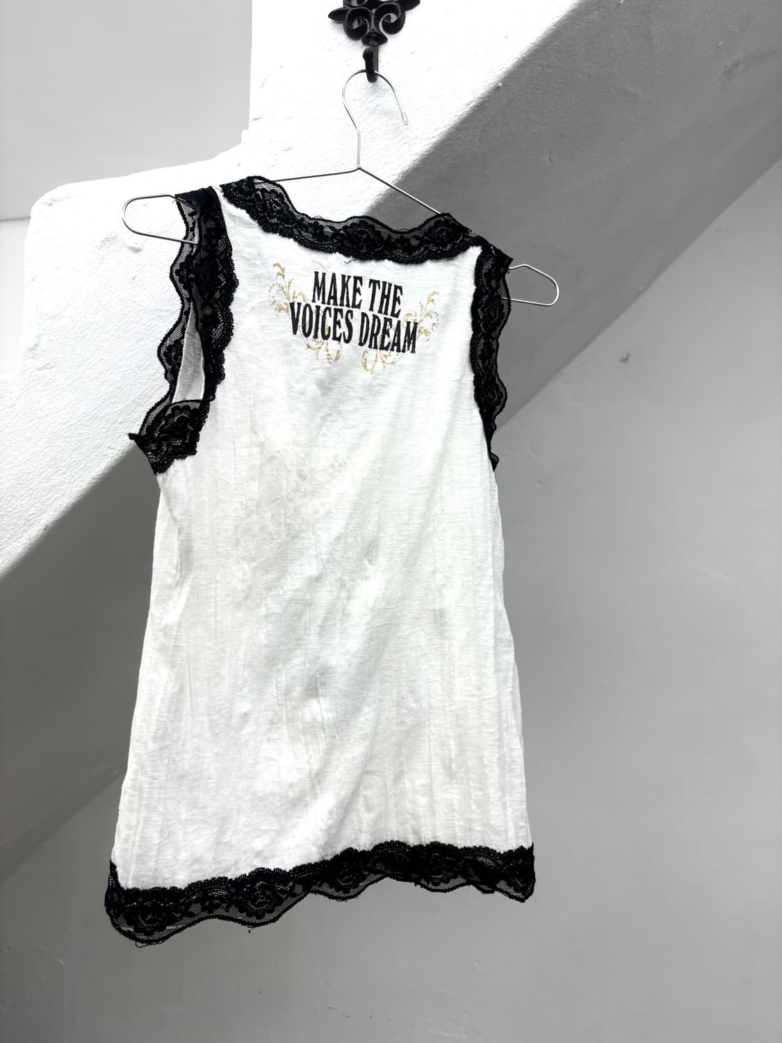 Blue strive skull lace sleeveless top   상품이미지4