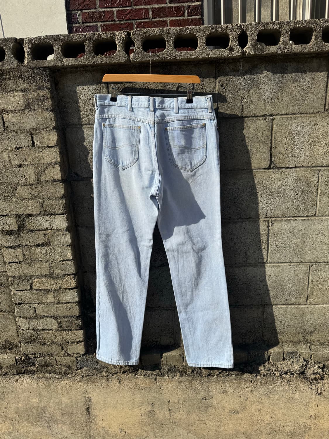 80~90s lee 빈티지 200 usa 연청 워싱 데님 팬츠 34 상품이미지2