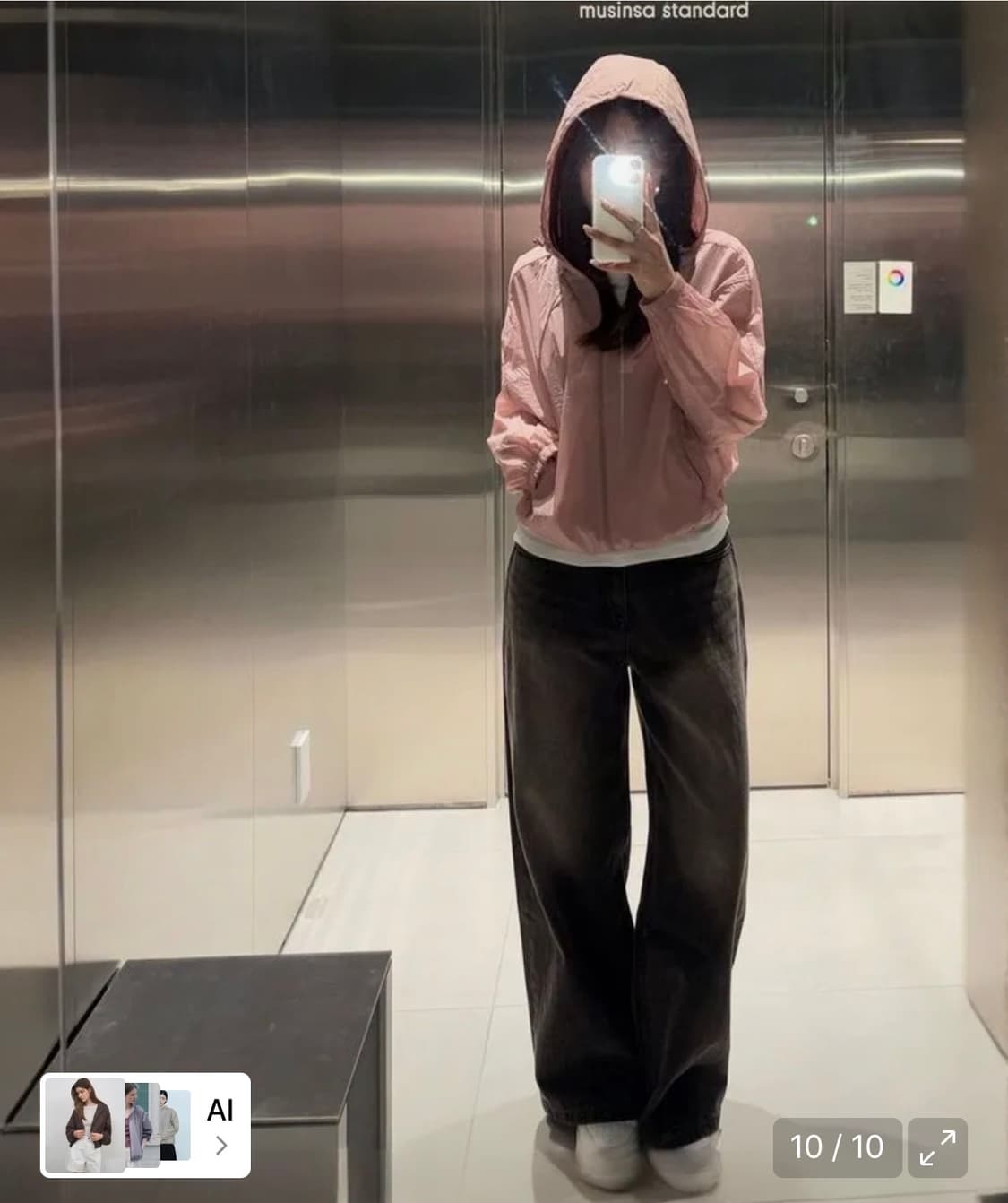 우먼즈 시어 후드디 윈드브레이커 재킷 상품이미지2