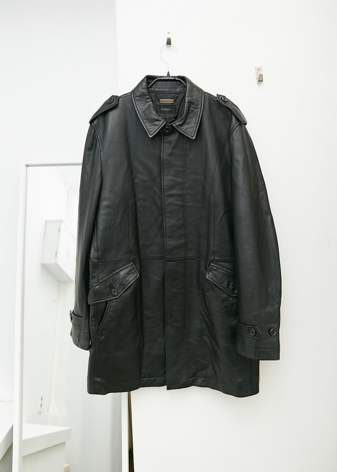 Leather Car Coat 상품이미지1
