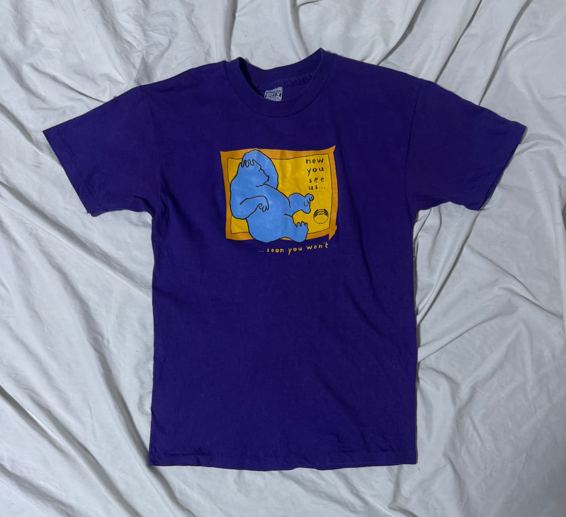 90s usa the body shop 멸종위기 환경보호 캠페인 티셔츠 상품이미지2