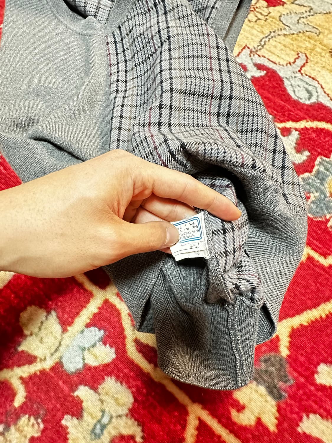 입생로랑 체크 니트 조끼 95 상품이미지5