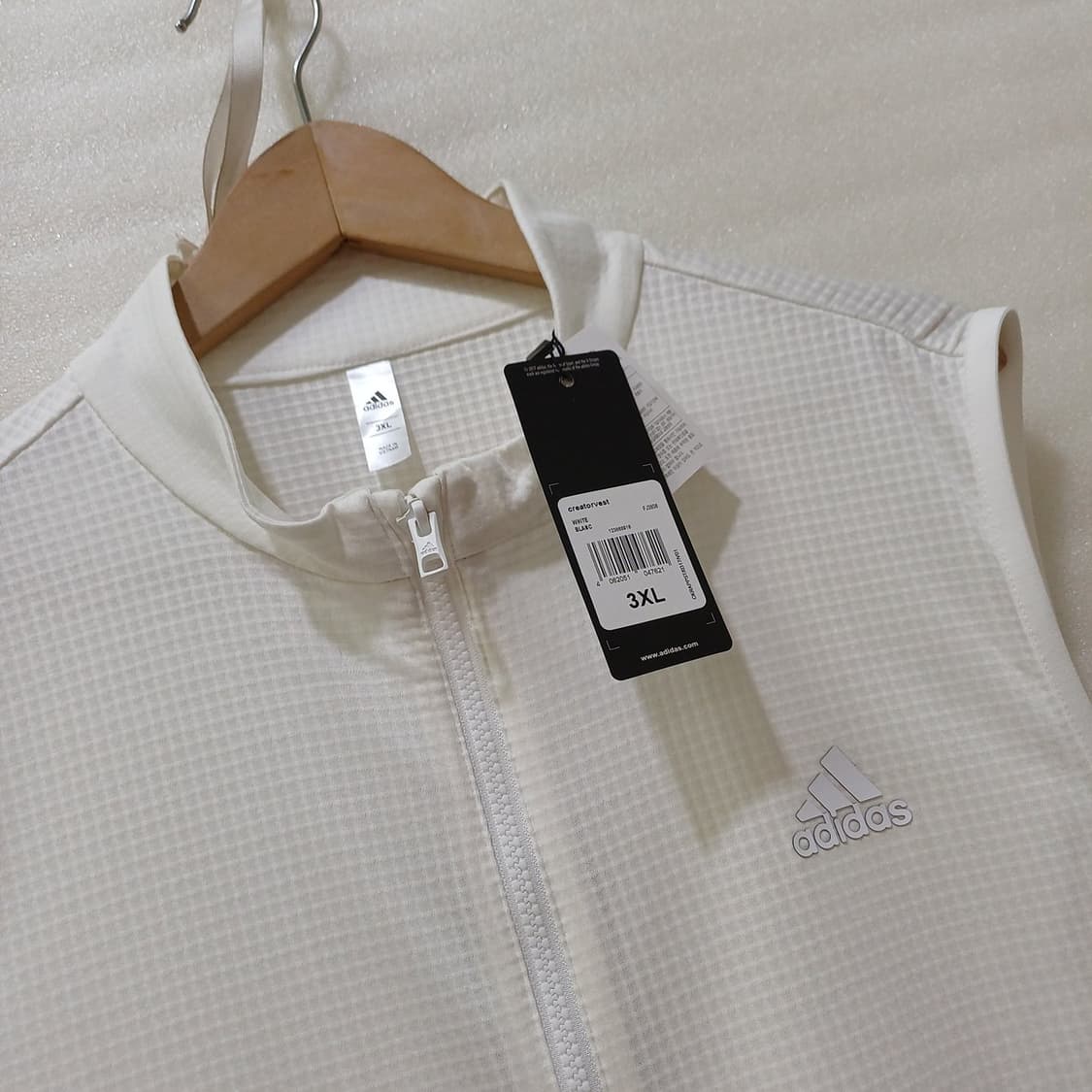 아디다스 골프 얇은 집업 조끼 남성 3XL 흰색 새것 사랑봉봉 상품이미지5