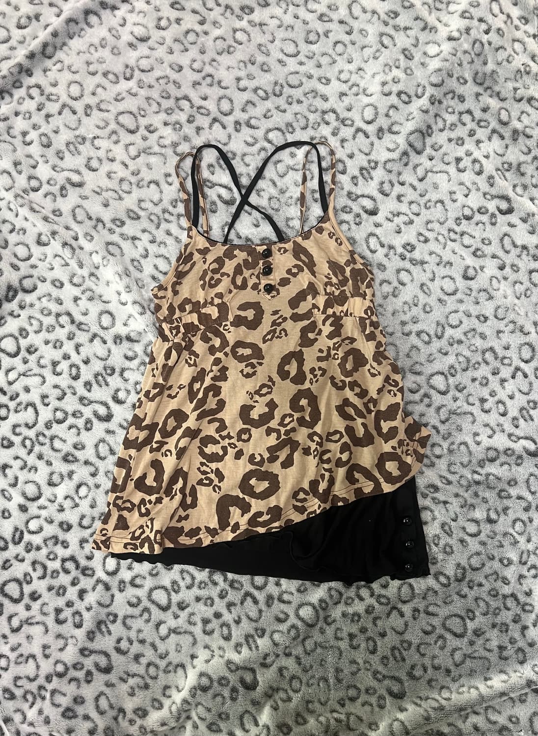 호피 레오파트 갸루 나시 상품이미지1