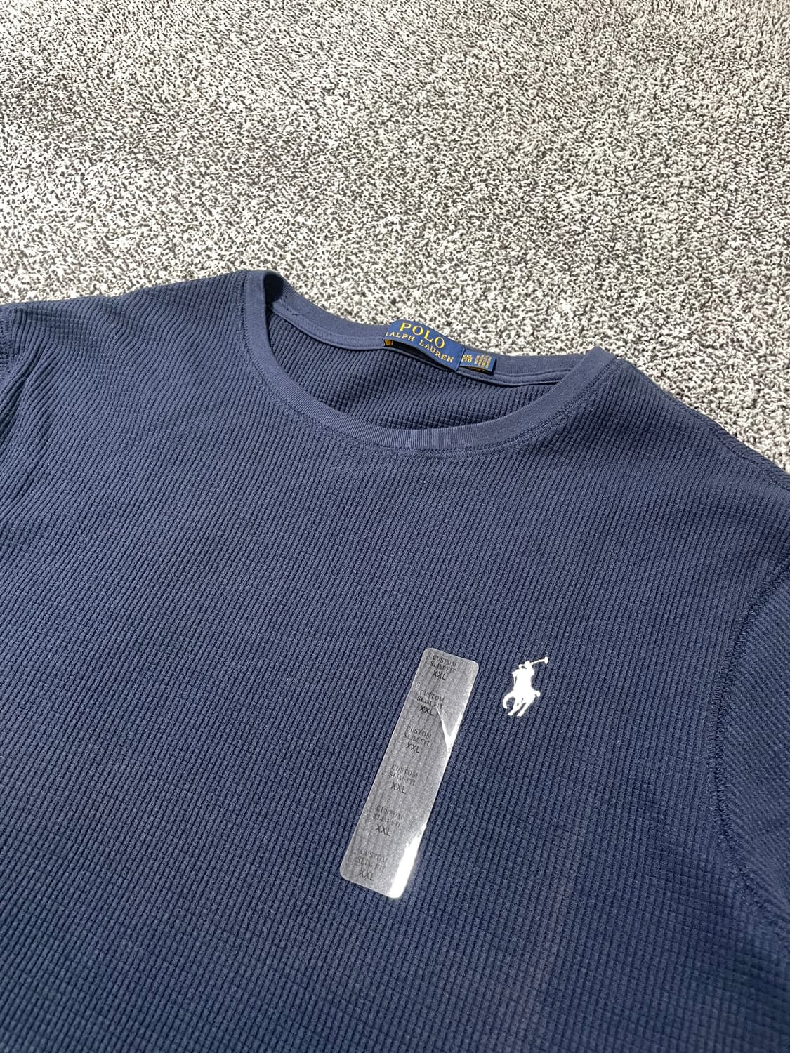 빈티지9. (새상품) 폴로랄프로렌 와플 롱슬리브 긴팔 티셔츠 네이비 상품이미지2