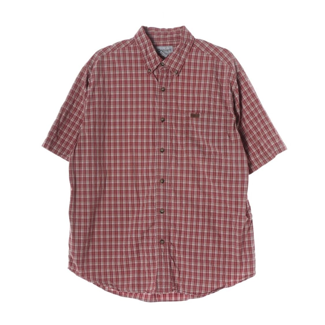 칼하트 워크웨어 레드 체크 반팔 셔츠 XL 상품이미지1