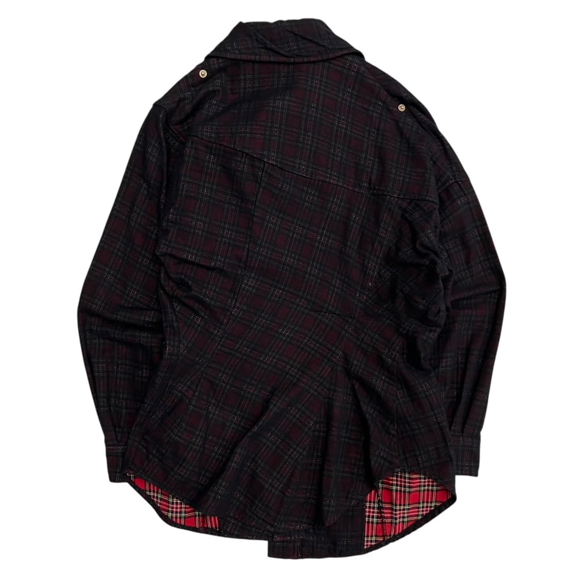 비비안웨스트우드 언발란스 골드버튼 체크 셔츠 40 상품이미지4