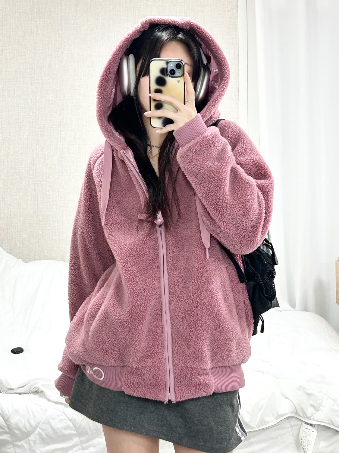 캘빈클라인 핑크 뽀글이 자켓 상품이미지3