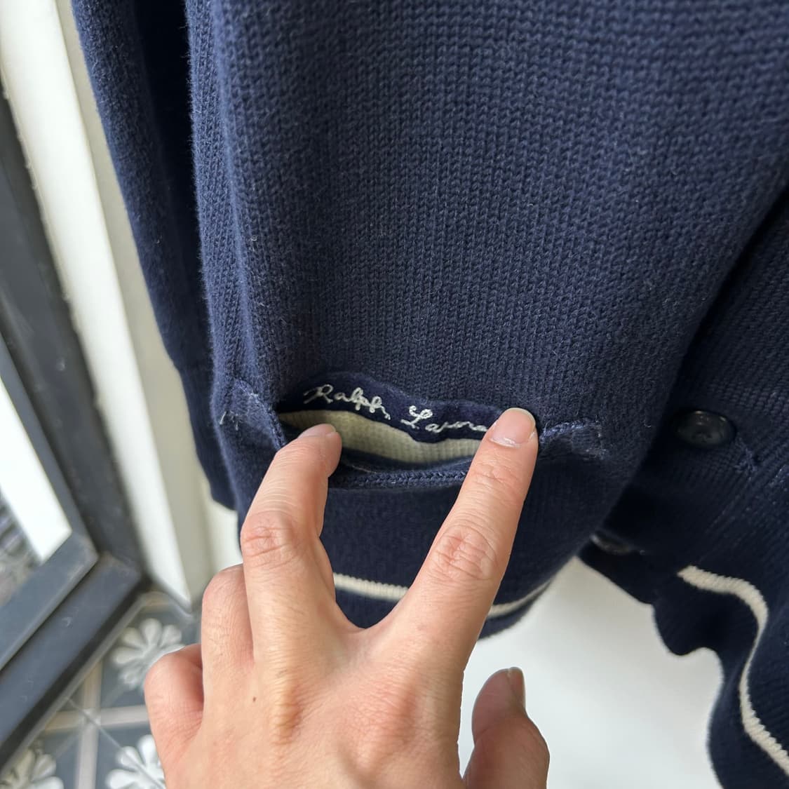 폴로 블랙 니트 자켓 상품이미지3