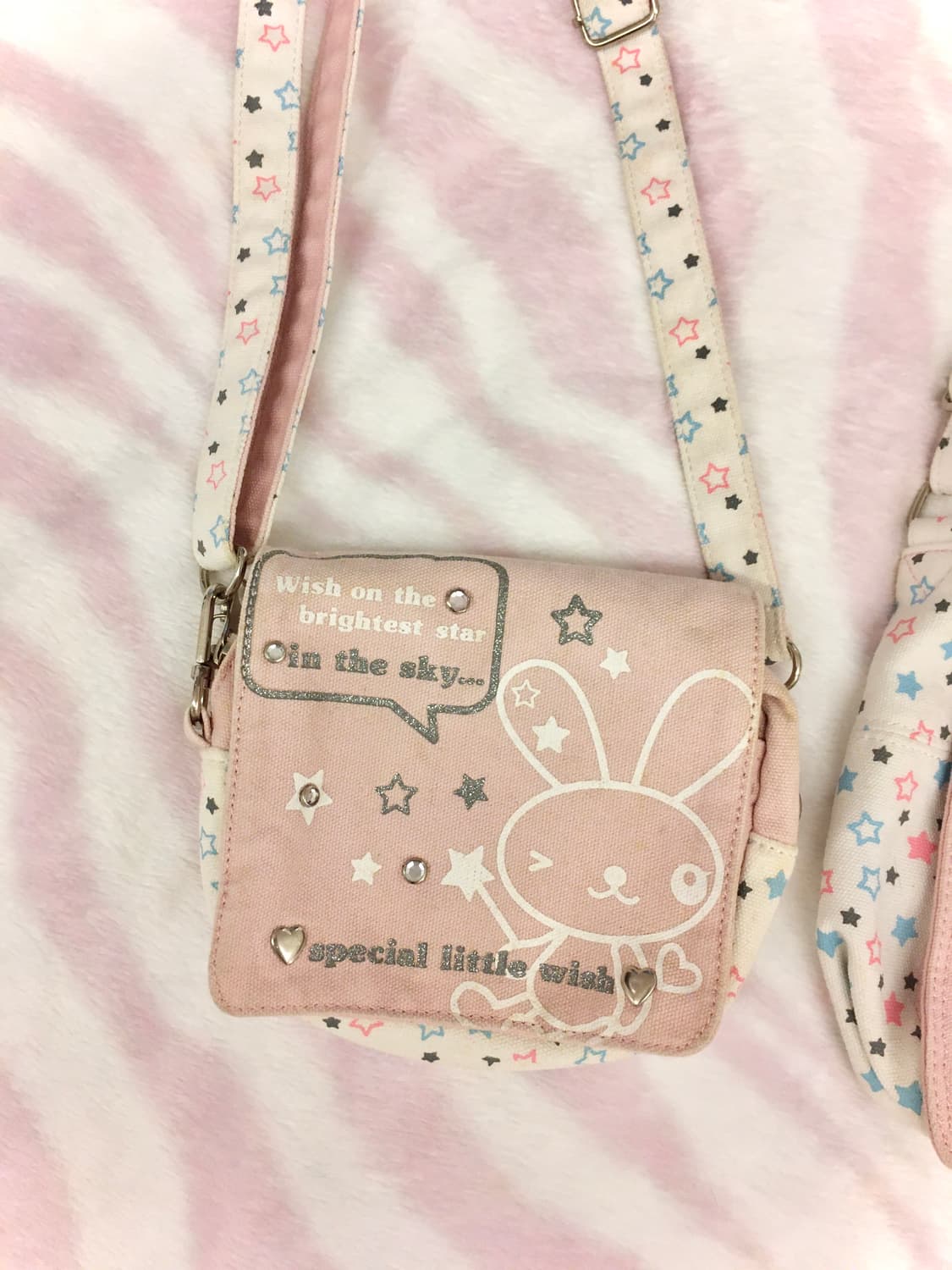 헤이세이 별 우사기 큐빅 크로스백 핀터레스트 조지후쿠 갸루 상품이미지3