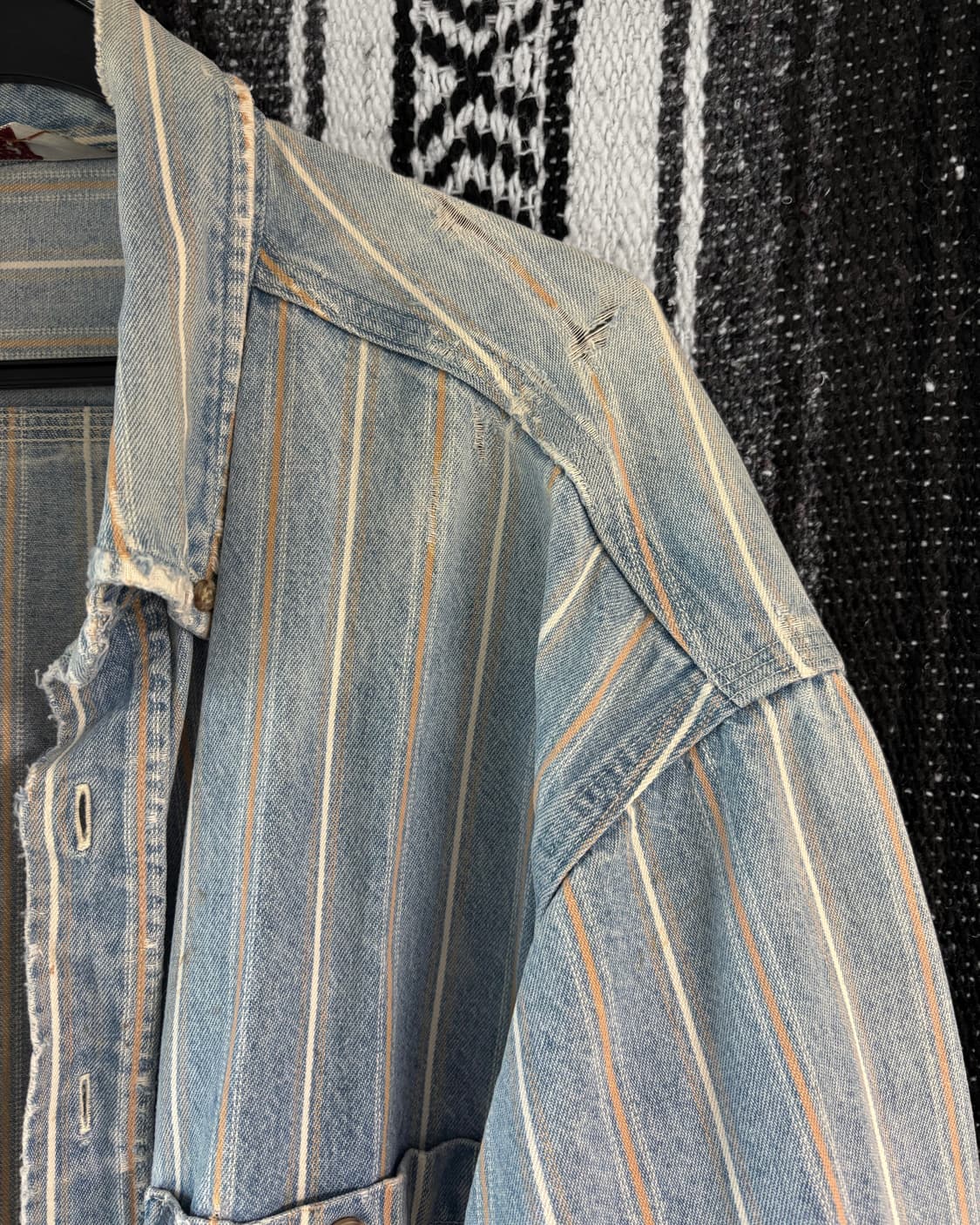 90s carhartt 스트라이프 셔츠 상품이미지7