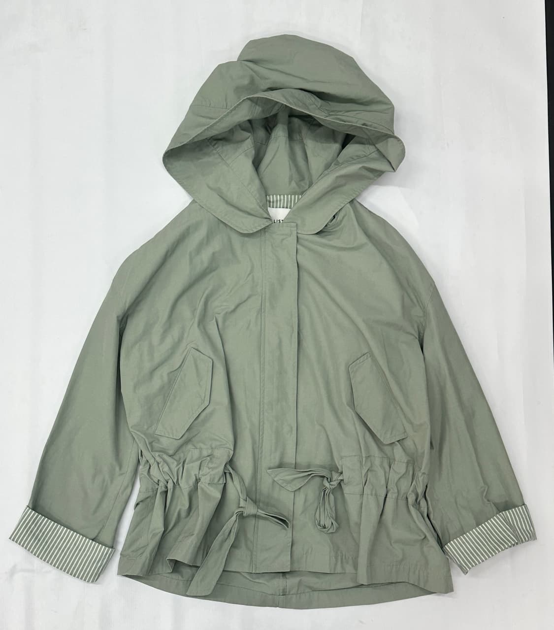 🍵크림 말차맛 후드 바람막이🍵 그런지 오리엔탈 우비소녀 빈티지  상품이미지2