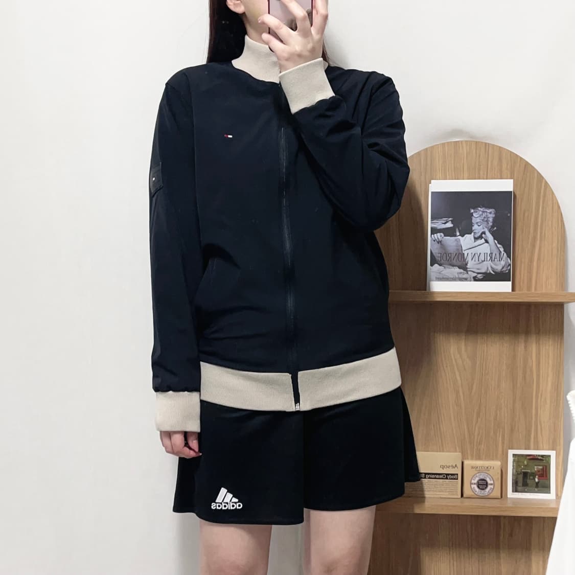 [정품] 타미 베이지 / 블랙 리버시블 점퍼 [ S ] 상품이미지4