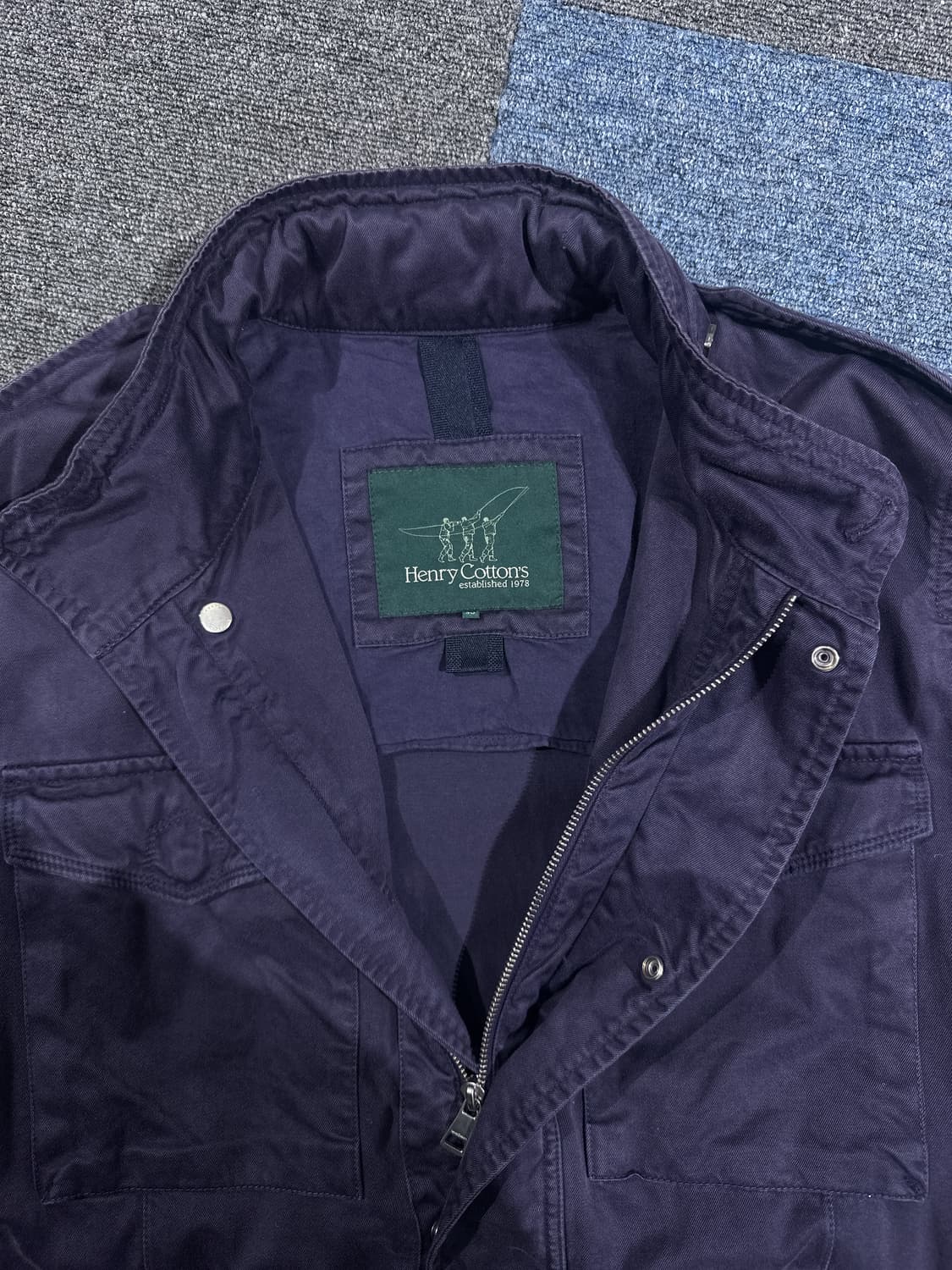 헨리코튼 90‘s Italy 네이비 야상 자켓 상품이미지6