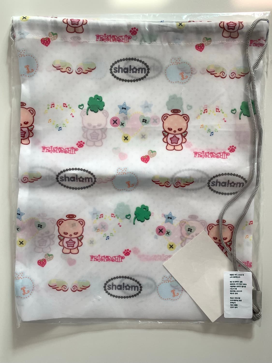 (새상품) 샬롬클럽 버디 스포츠백 짐색 스트링백 상품이미지3