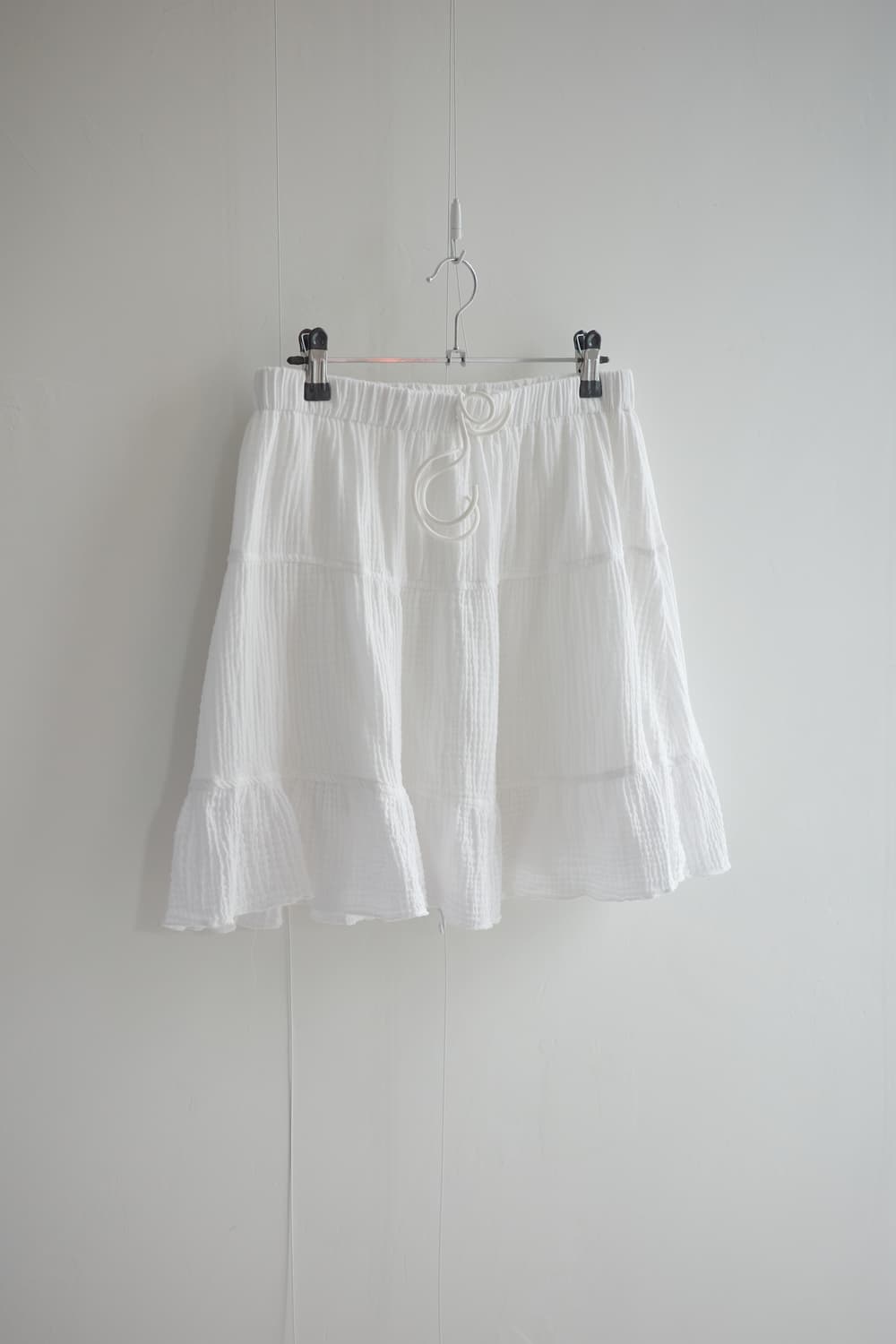  White cotton banding skirt 상품이미지6