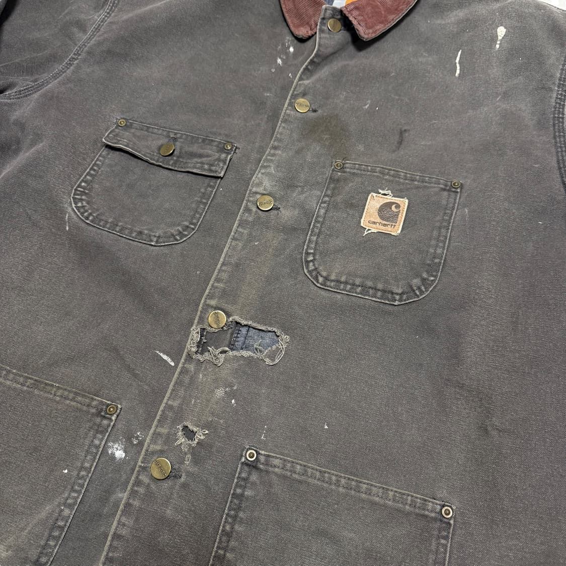 USA)빈티지 칼하트 초어자켓 모스그린 XXL 상품이미지8