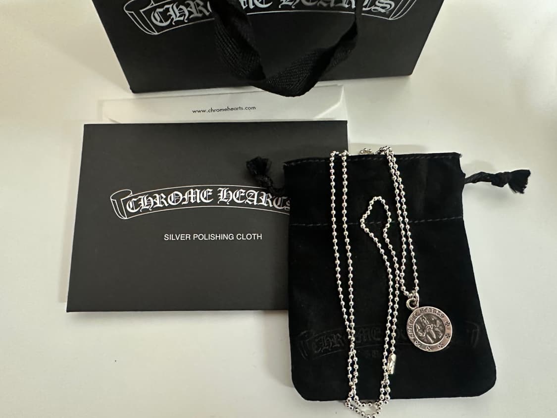 크롬하츠 엔젤메달 팬던트 + 볼체인30인치 상품이미지1