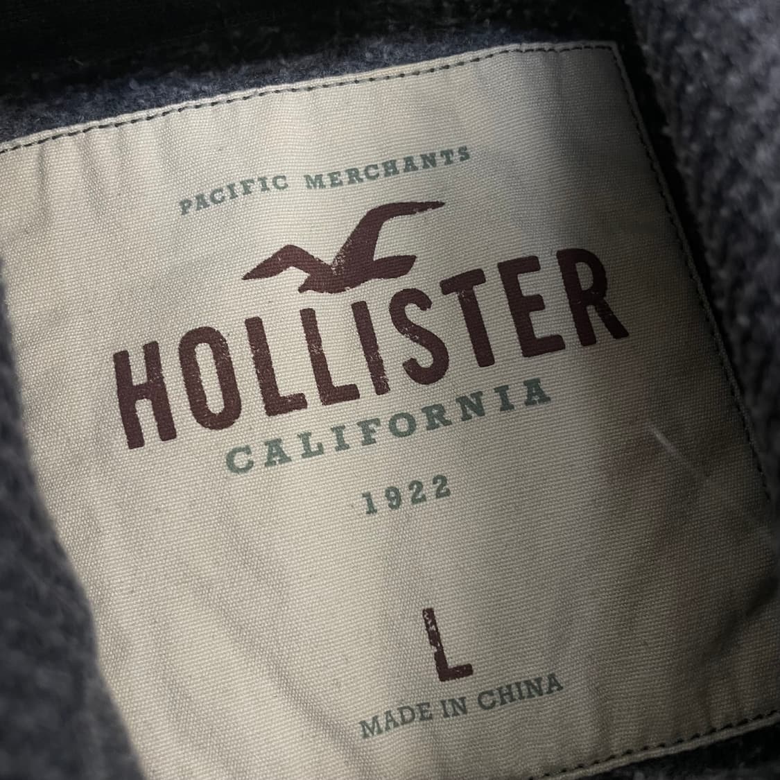 홀리스터 스펠 로고 후드집업 그레이 상품이미지3