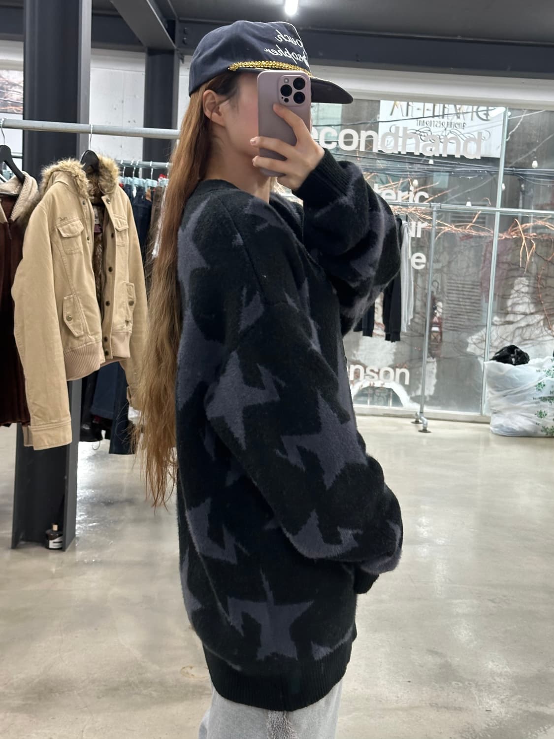 베이프 스타 릴렉스드핏 헤어리 가디건  상품이미지3