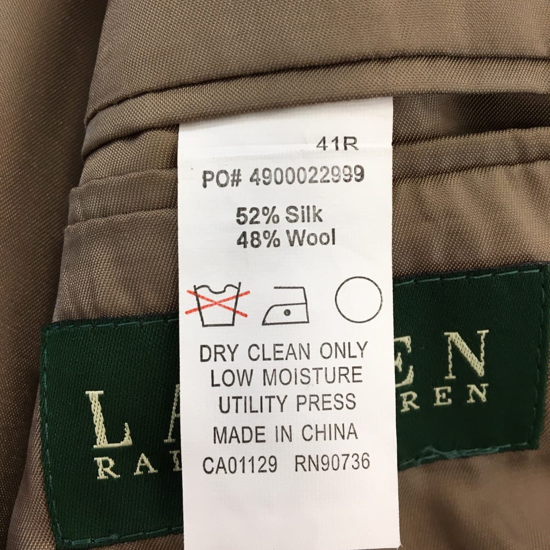 폴로 랄프로렌 실크혼방 모직자켓 105 사이즈  상품이미지8