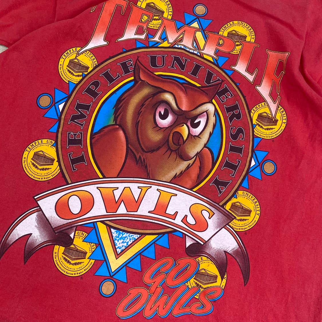 90s 프루츠오브더룸 USA 펜실베니아 컬리지 하프 티 (105) 상품이미지2