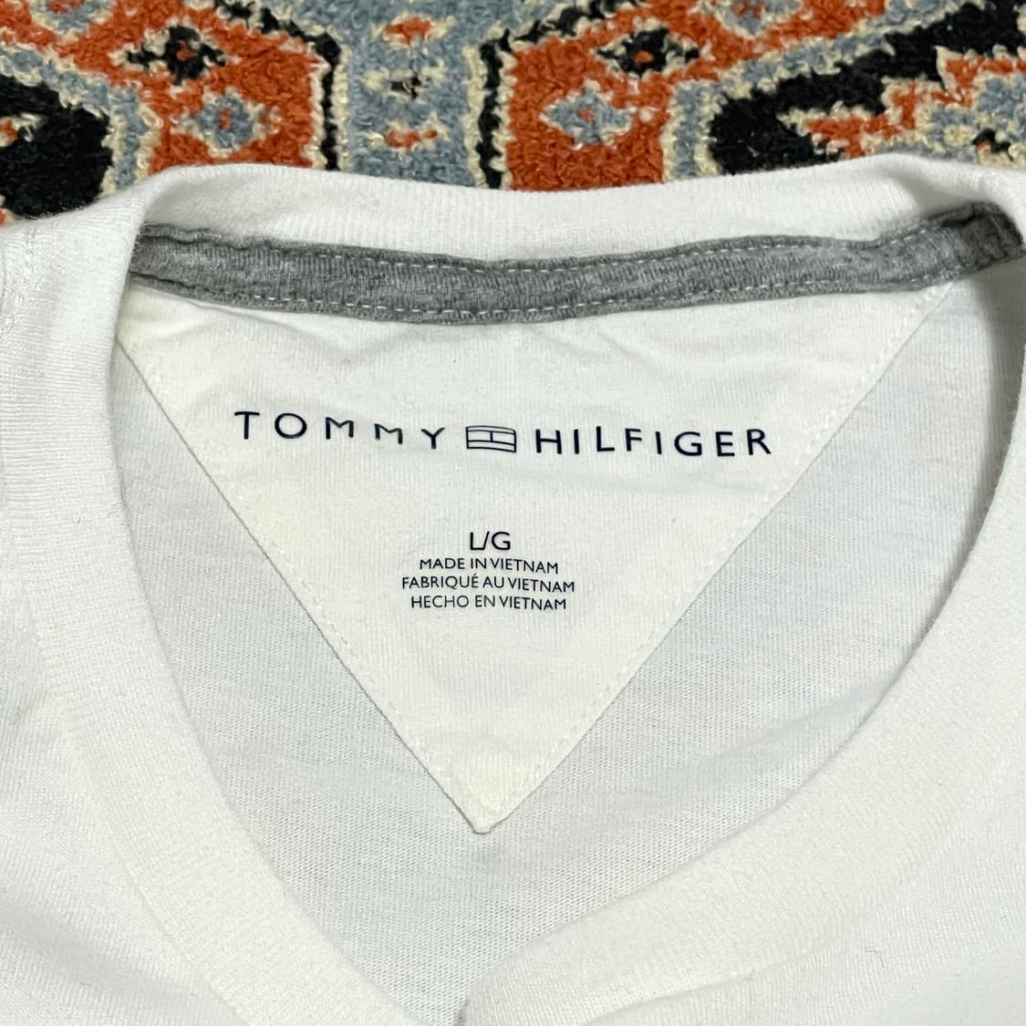 타미힐피거 화이트 반팔티셔츠 여성L 상품이미지4