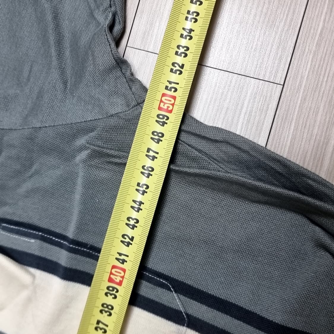 80s YSL 입생로랑 스트라이프 반팔 카라티(100) 상품이미지5