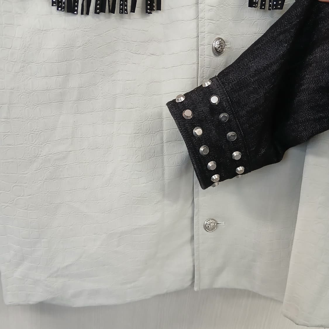 ZINCHOI 블랙 데님 웨스턴 셔츠 상품이미지5