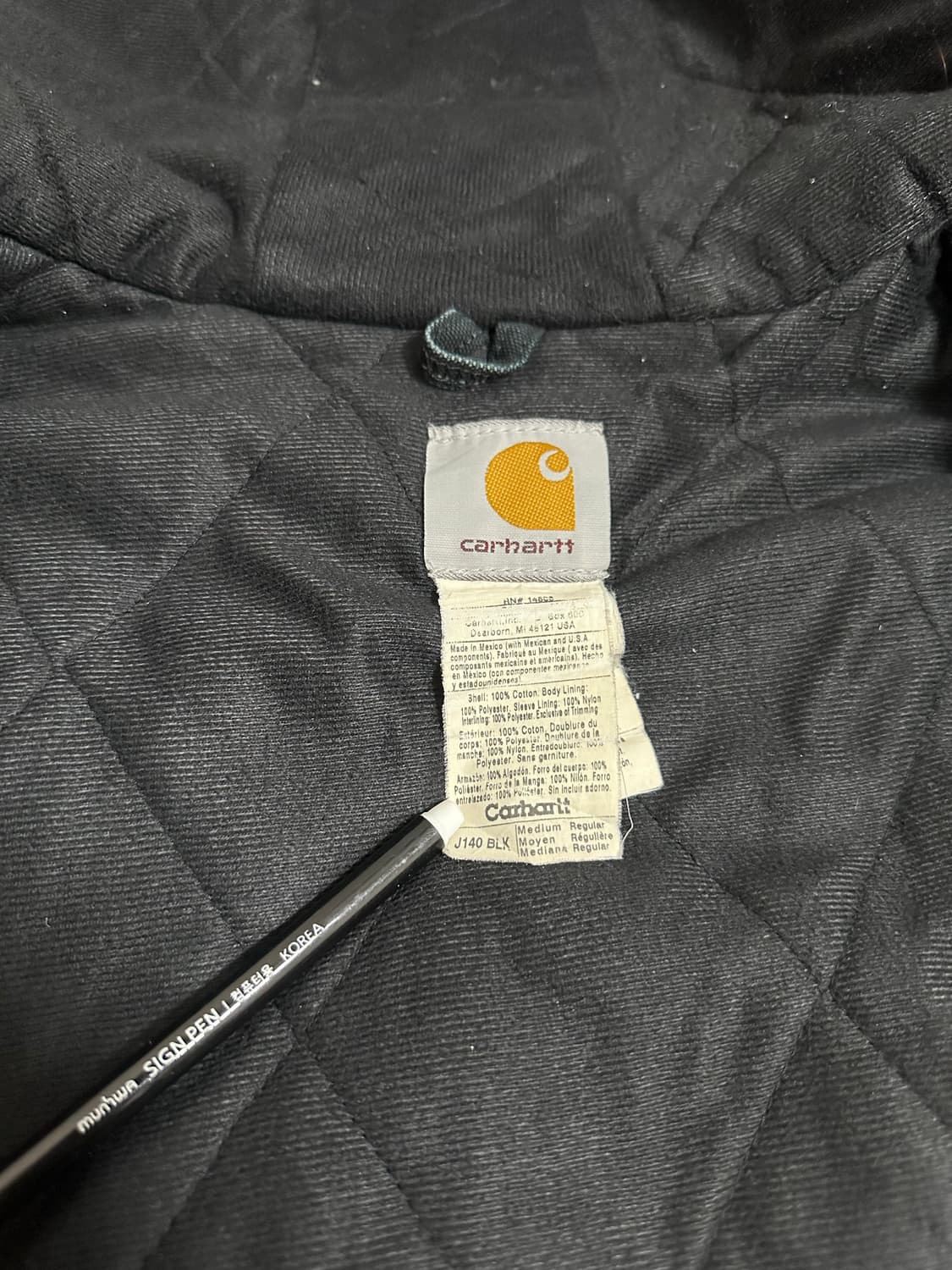 빈티지 칼하트 J140 BLK 액티브 자켓 상품이미지4
