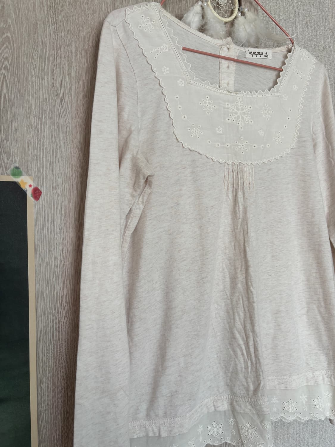 일본 빈티지 모리걸 사만사모스 SM2 눈꽃 이너 티셔츠 상품이미지3