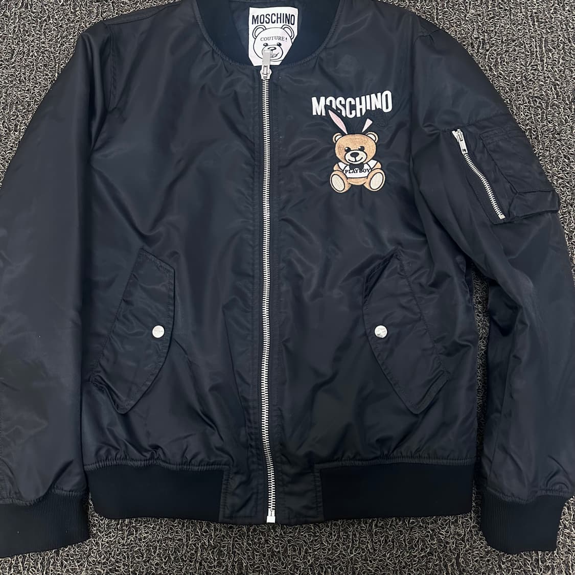 MOSCHINO 모스키노 봄버 항공점퍼 자켓 블랙 상품이미지2