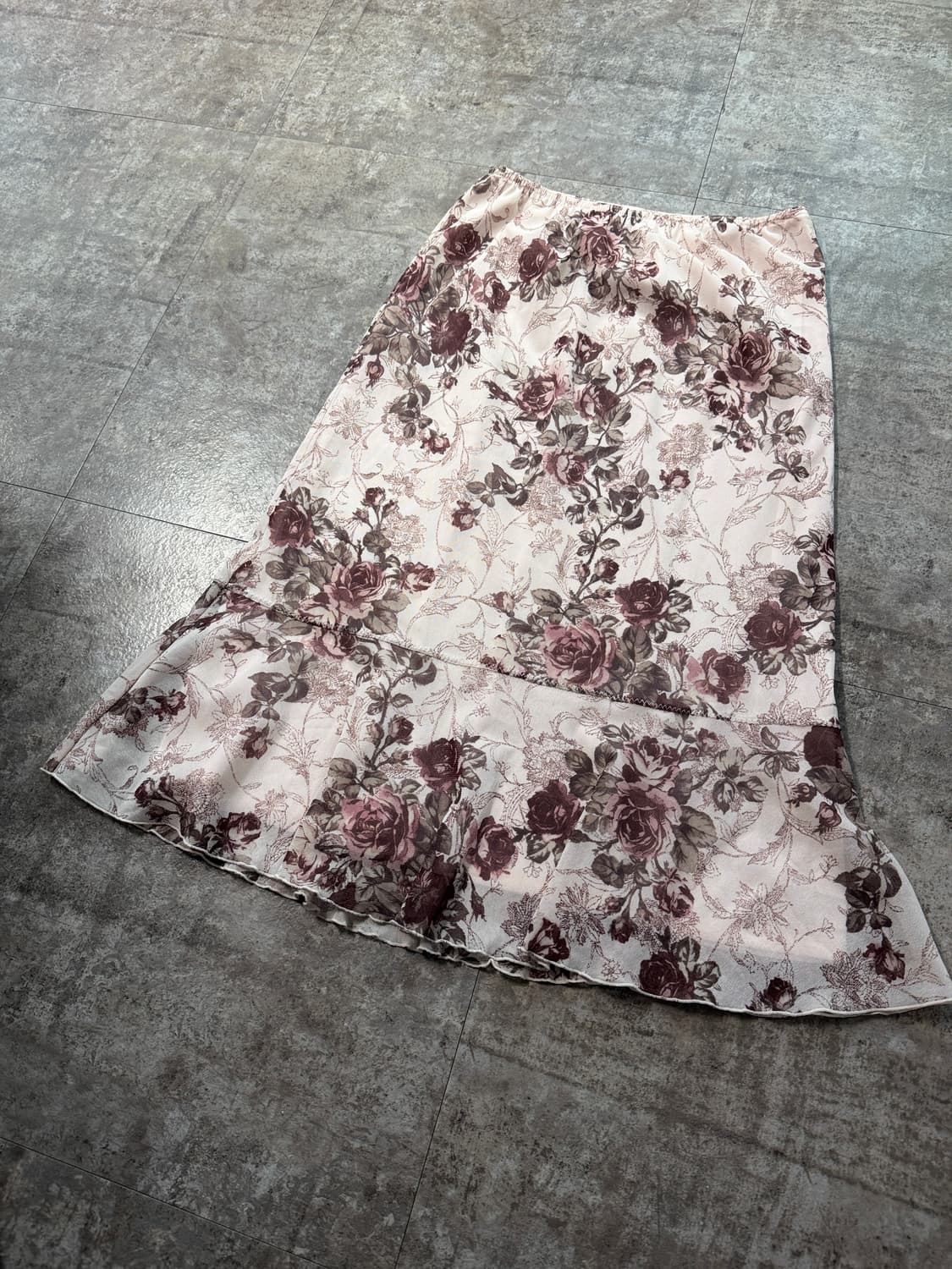 레스트 로즈 플라워 패턴 스커트 상품이미지8