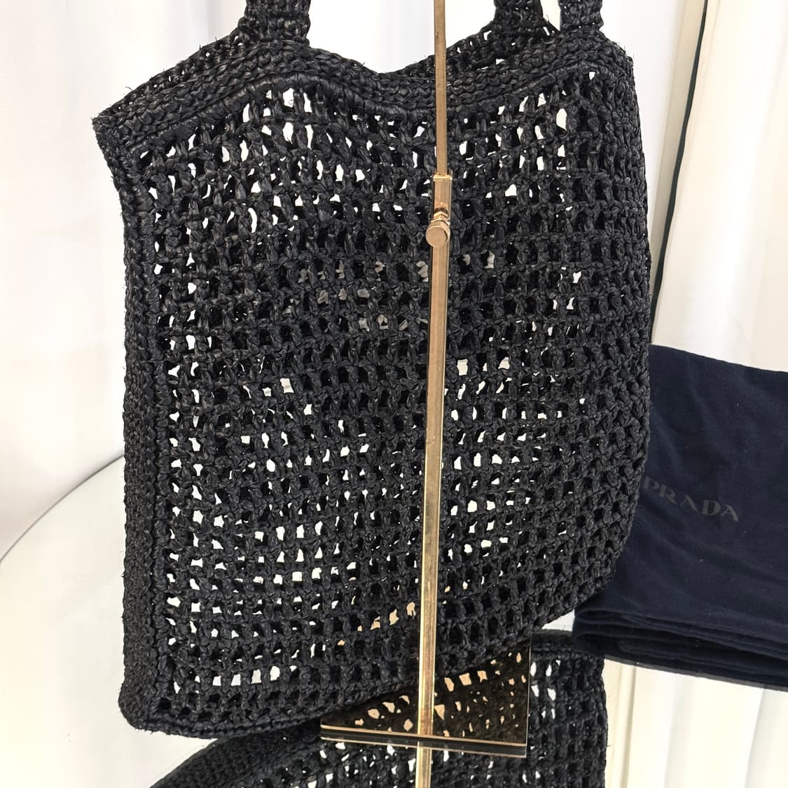 [정품] 프라다 라피아 크로셰 네트 토트백 숄더백 1BG393  상품이미지6