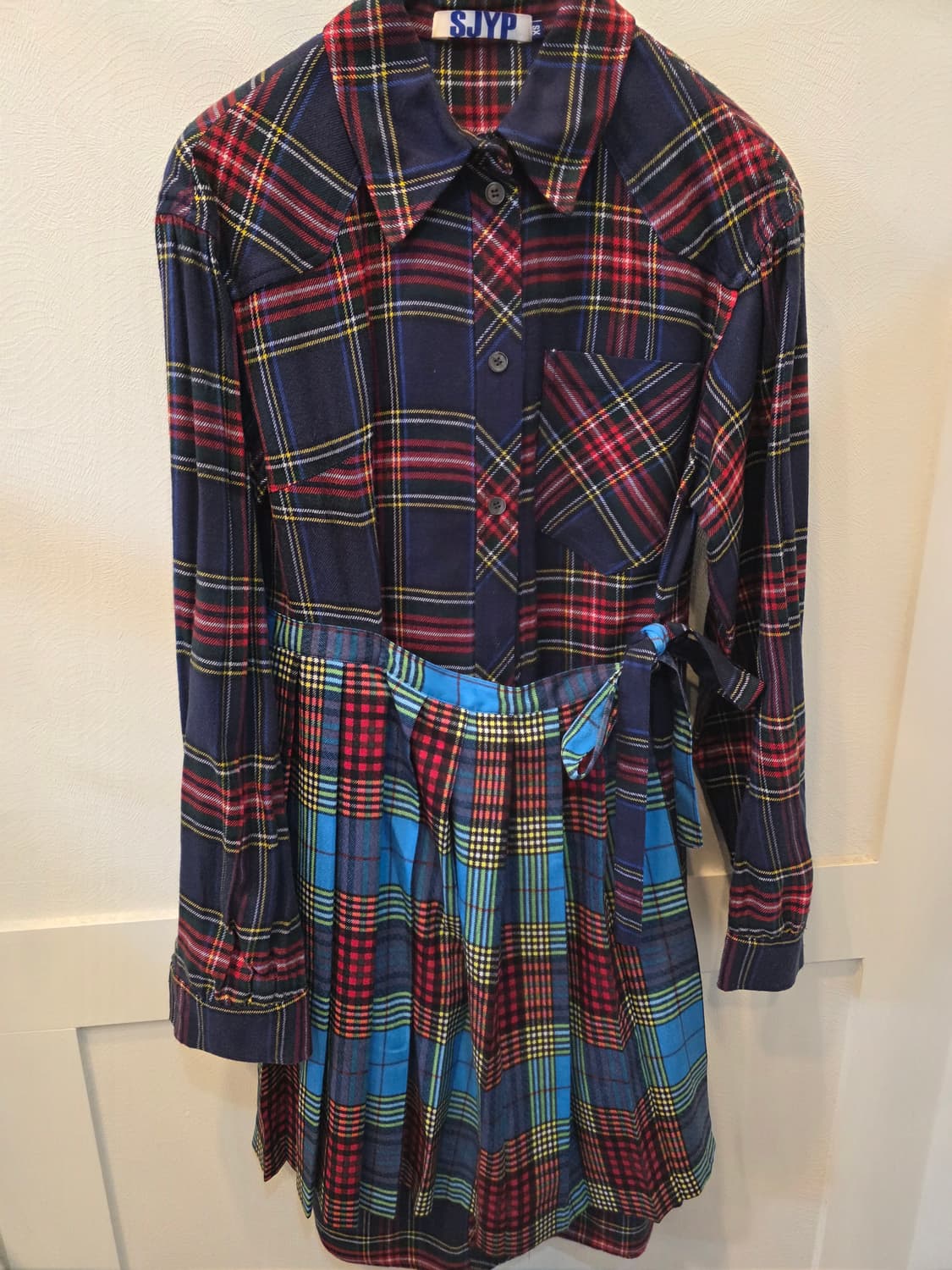 SJYP 체크 셔츠스타일  원피스 XS사이즈 상품이미지2