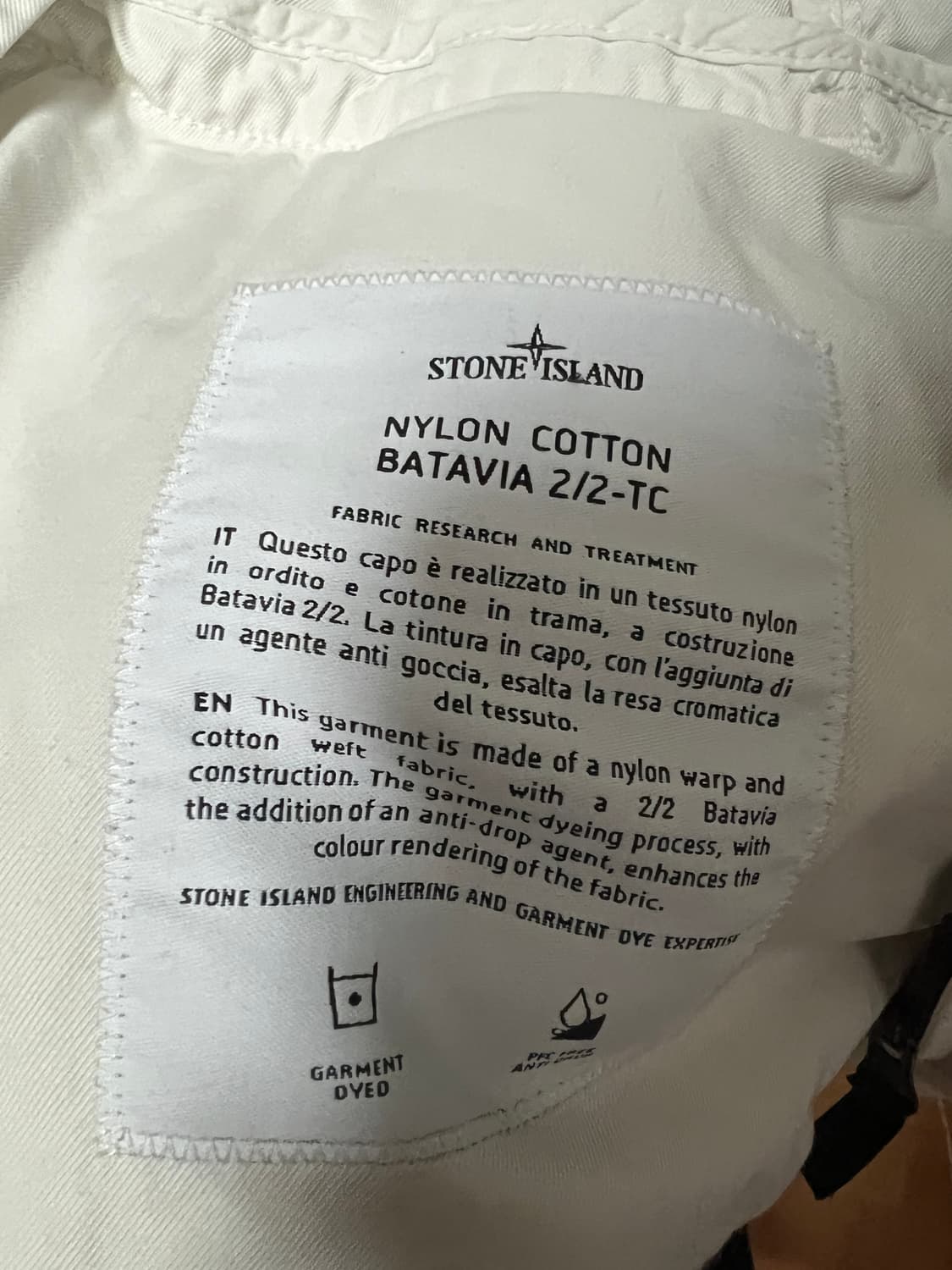Stone Island Nylon Cotton Batavia 2/2-TC 상품이미지2