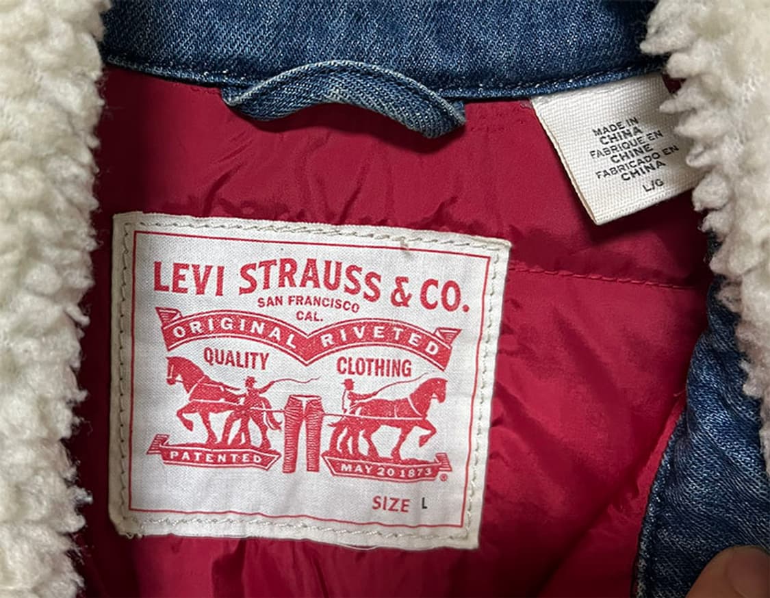 리바이스 남자 패디드 쉐르파 데님자켓 추동 오버핏 L 100 상품이미지3