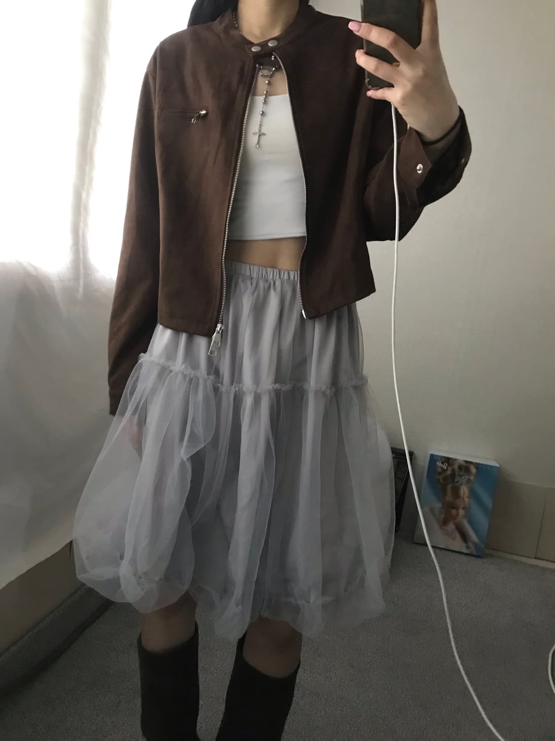 빈티지 브라운 스웨이드 자켓 상품이미지2