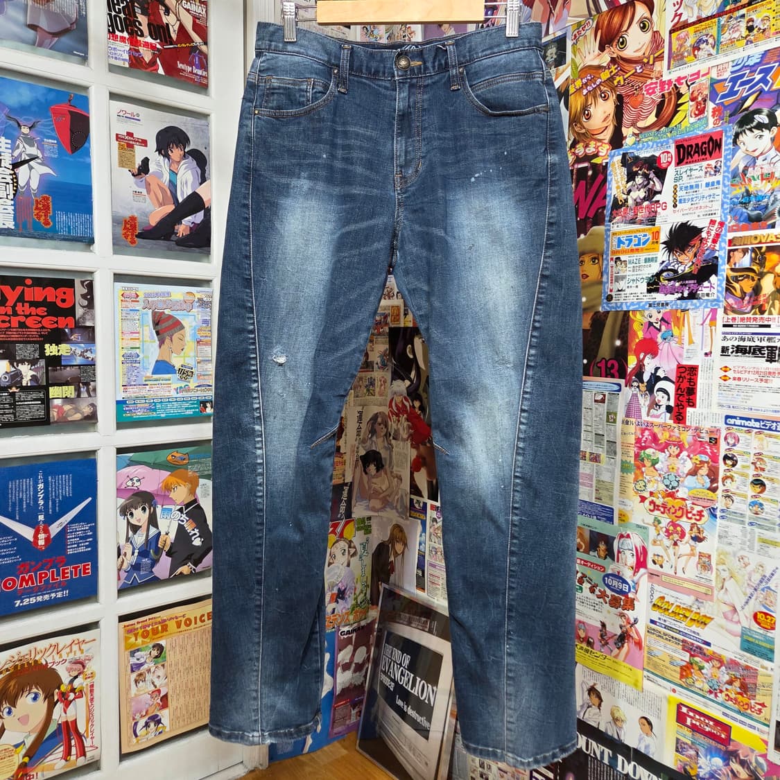 에비수 절개라인 중청 데님 팬츠 상품이미지5