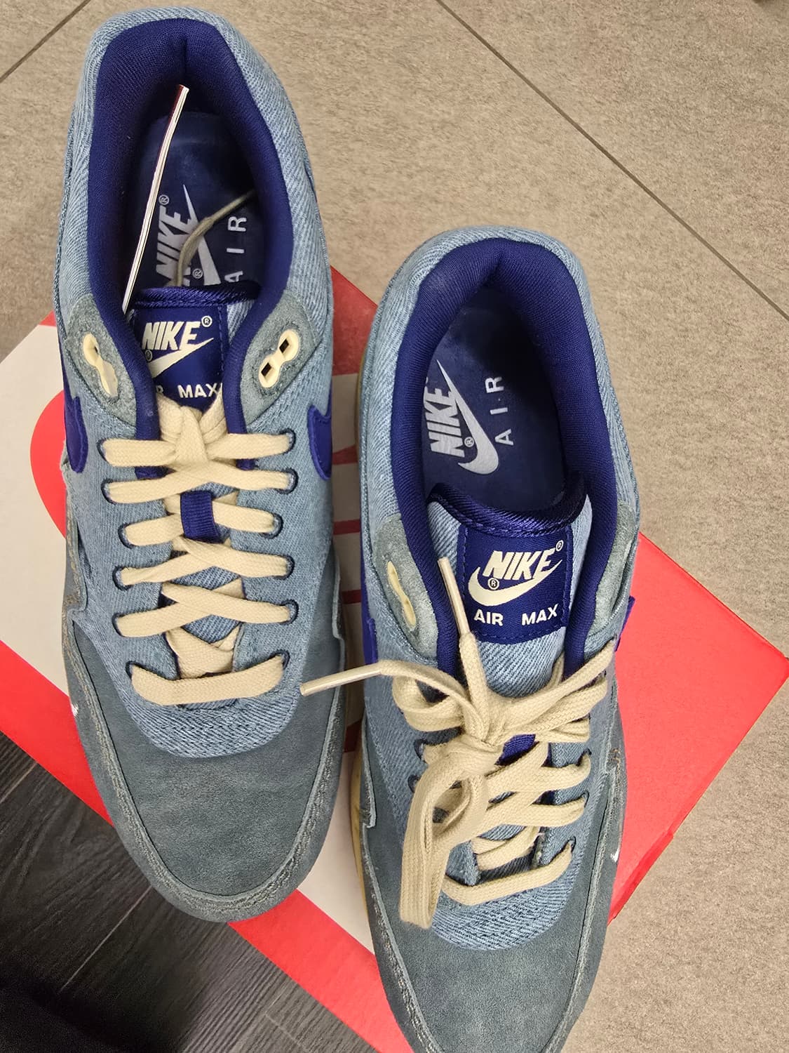 새상품 나이키 에어맥스1 데님 280 상품이미지5