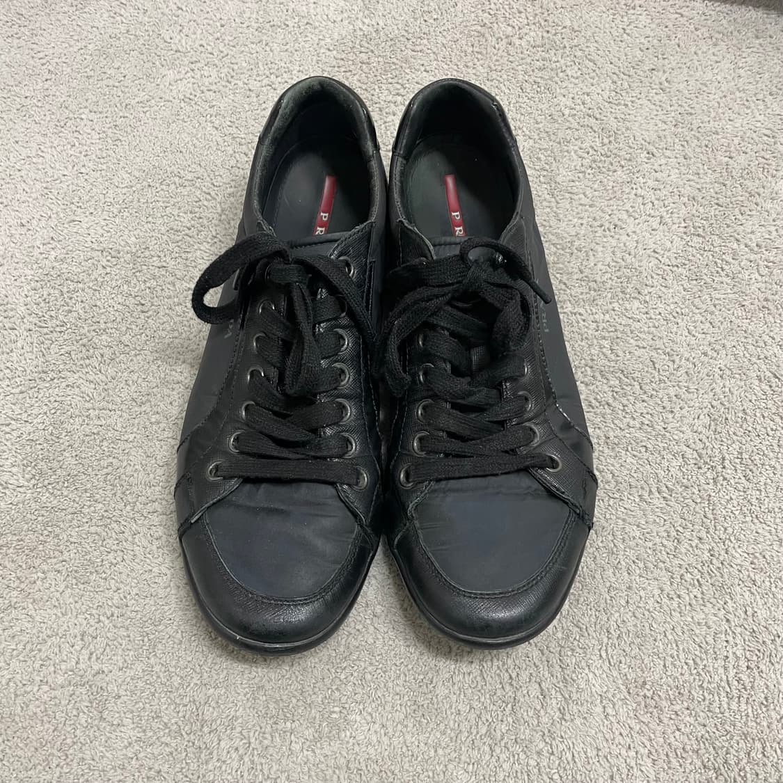 285) 프라다 스포츠 레더 나일론 트레이너 스니커즈 상품이미지3