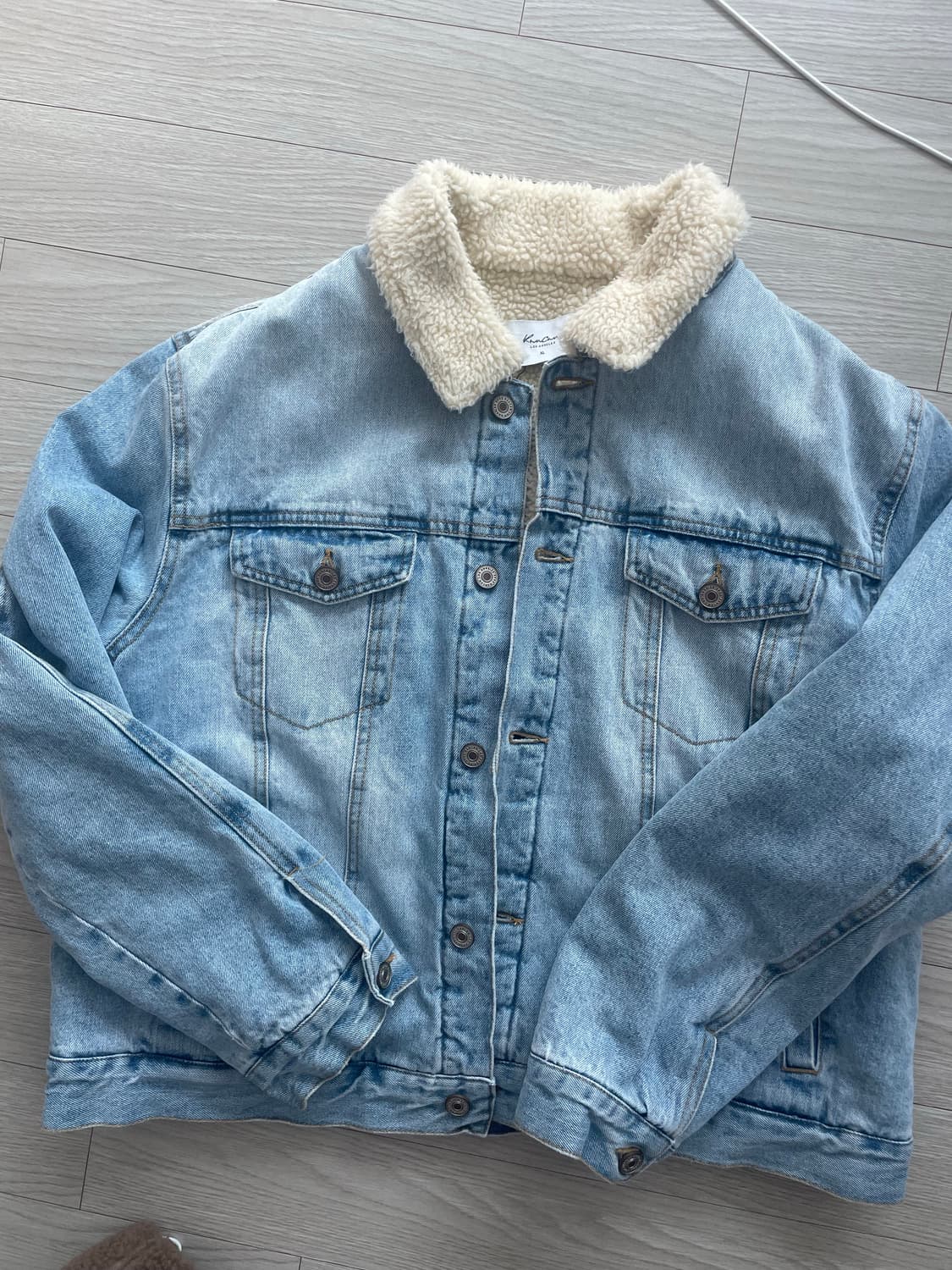캔캔(kancan) 데님 퍼 청자켓 상품이미지1