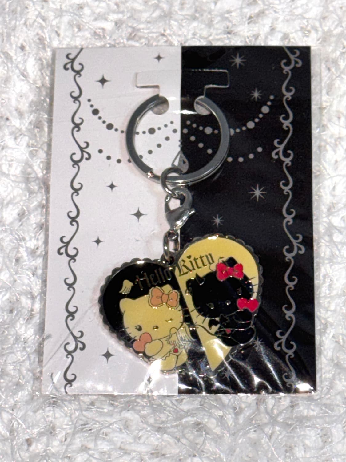 빈티지) 고전 키티 스트랩 천사&악마 하트 키링 상품이미지2