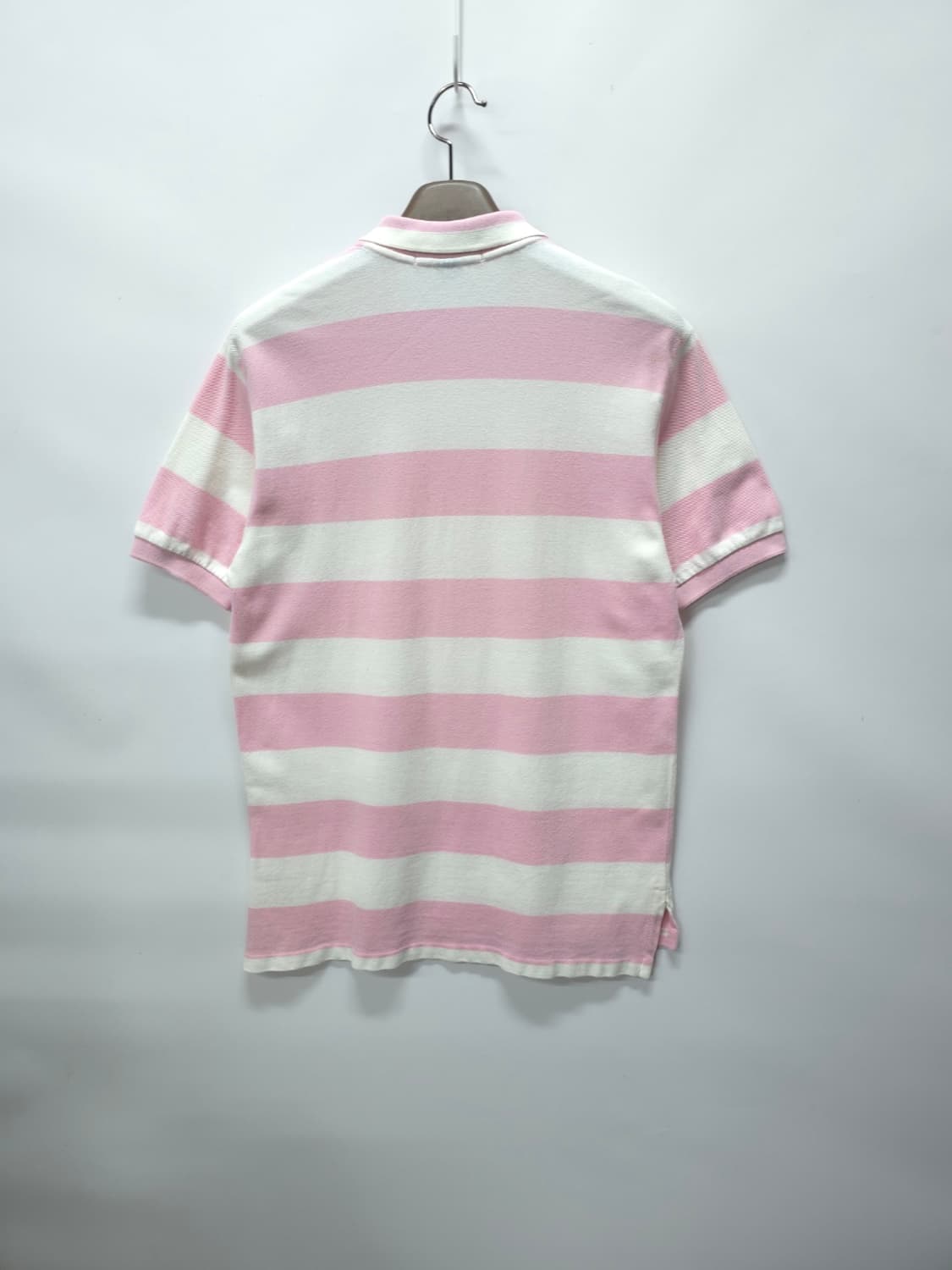 폴로랄프로렌 90s 빈티지 남성 핑크화이트 보더 피케반팔티 상품이미지9