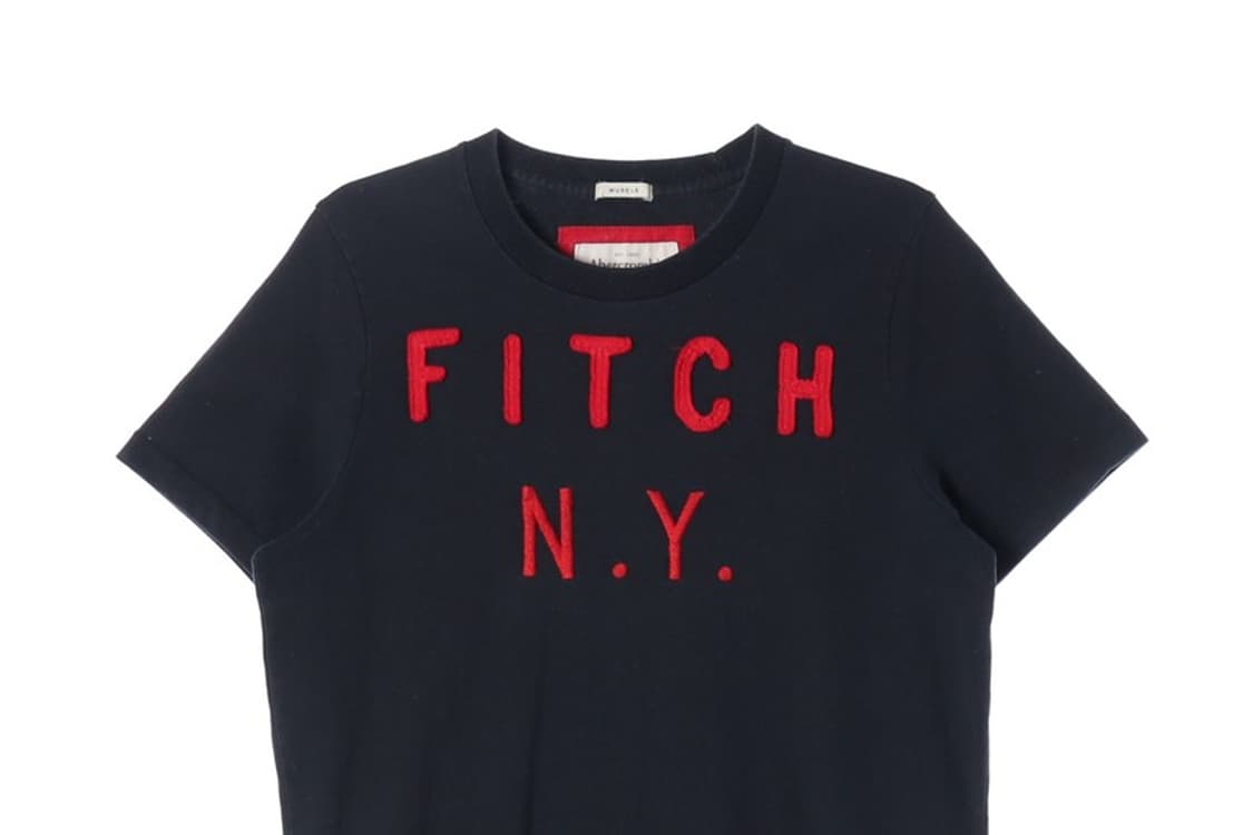 아베크롬비 앤 피치 머슬 핏 아치 자수 로고 티셔츠 M 상품이미지3