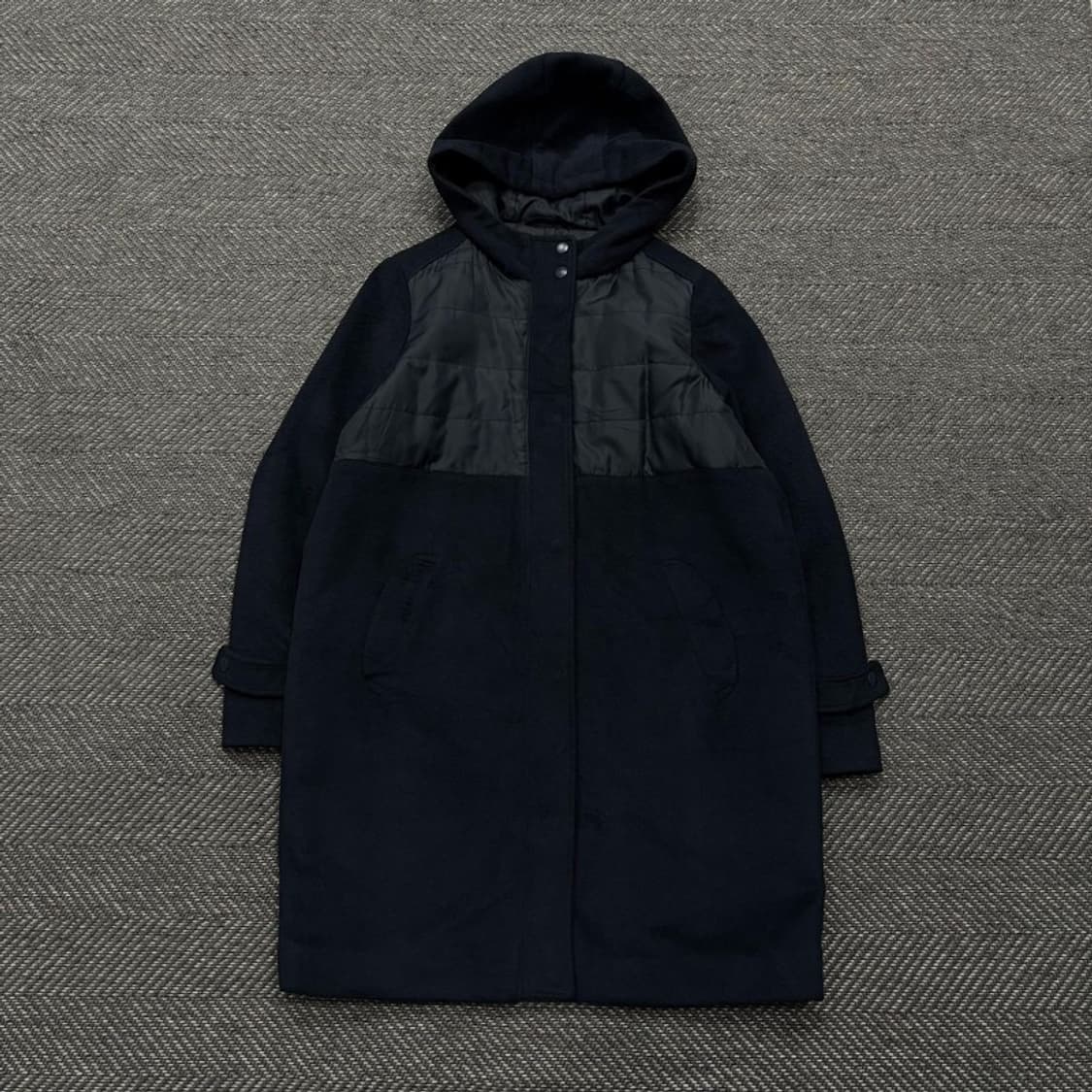 earth music&ecology 배색 패딩 후드코트v0433 상품이미지1