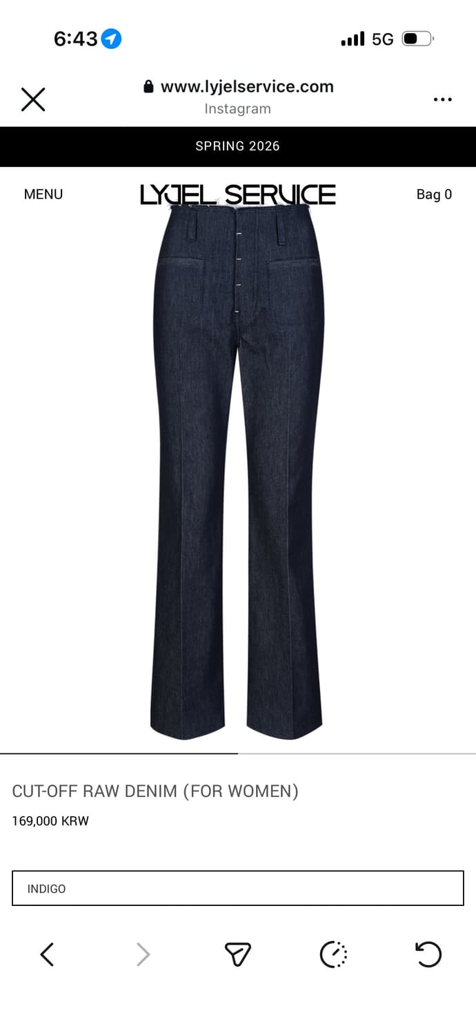 리젤서비스 컷오프 데님팬츠 상품이미지2